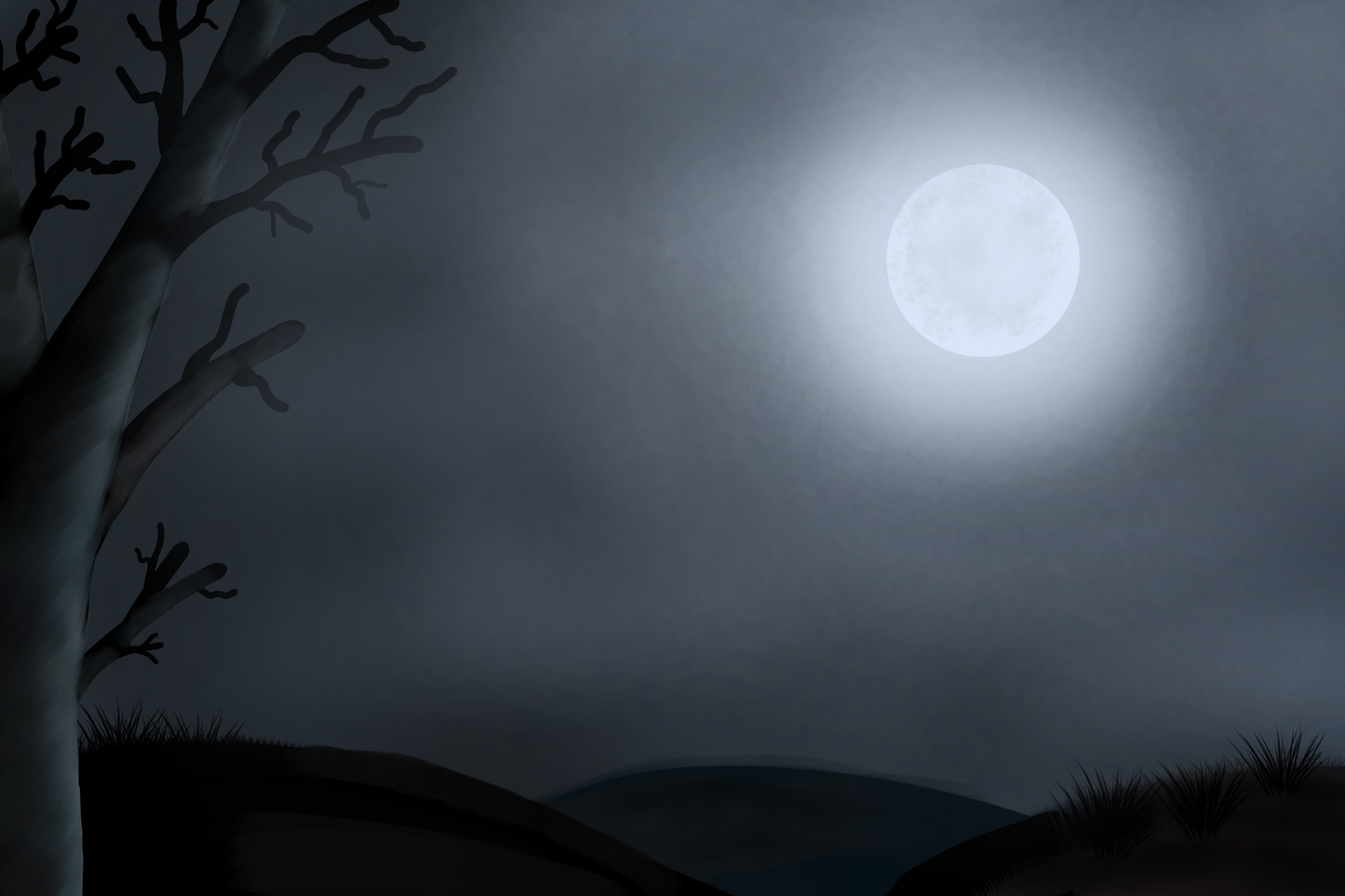 Eerie Moonlight | Misty Horror Background