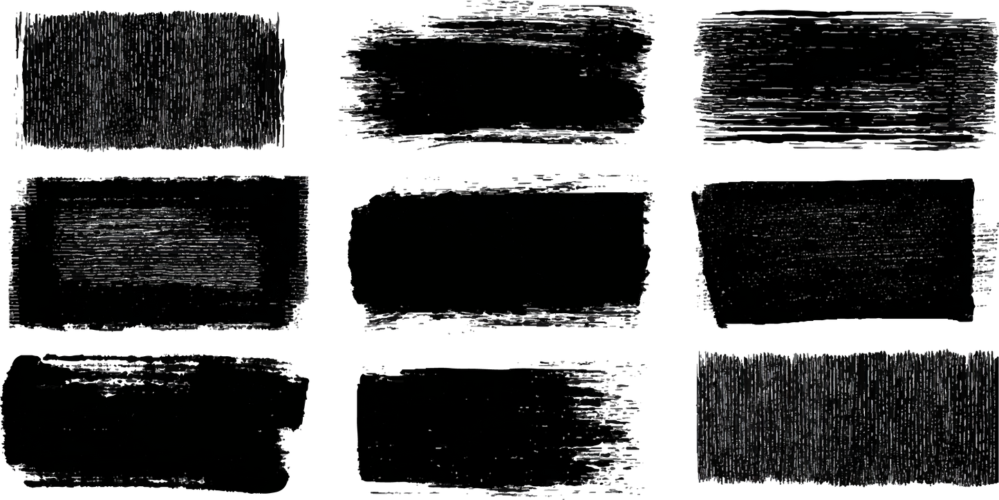 Distressed White Chalk Rectangular Frames on Black