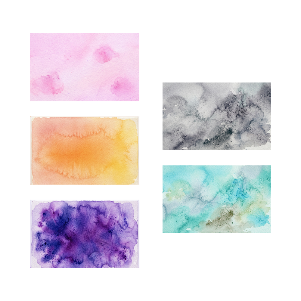 Watercolor Vector Texture Set of 5