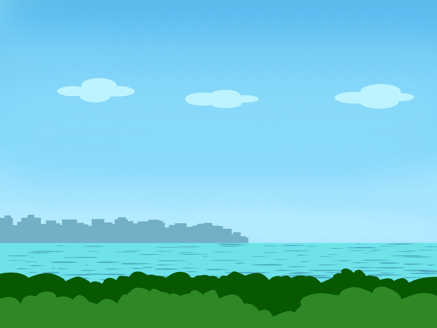 Harbor View | Minimalist Waterfront Vector