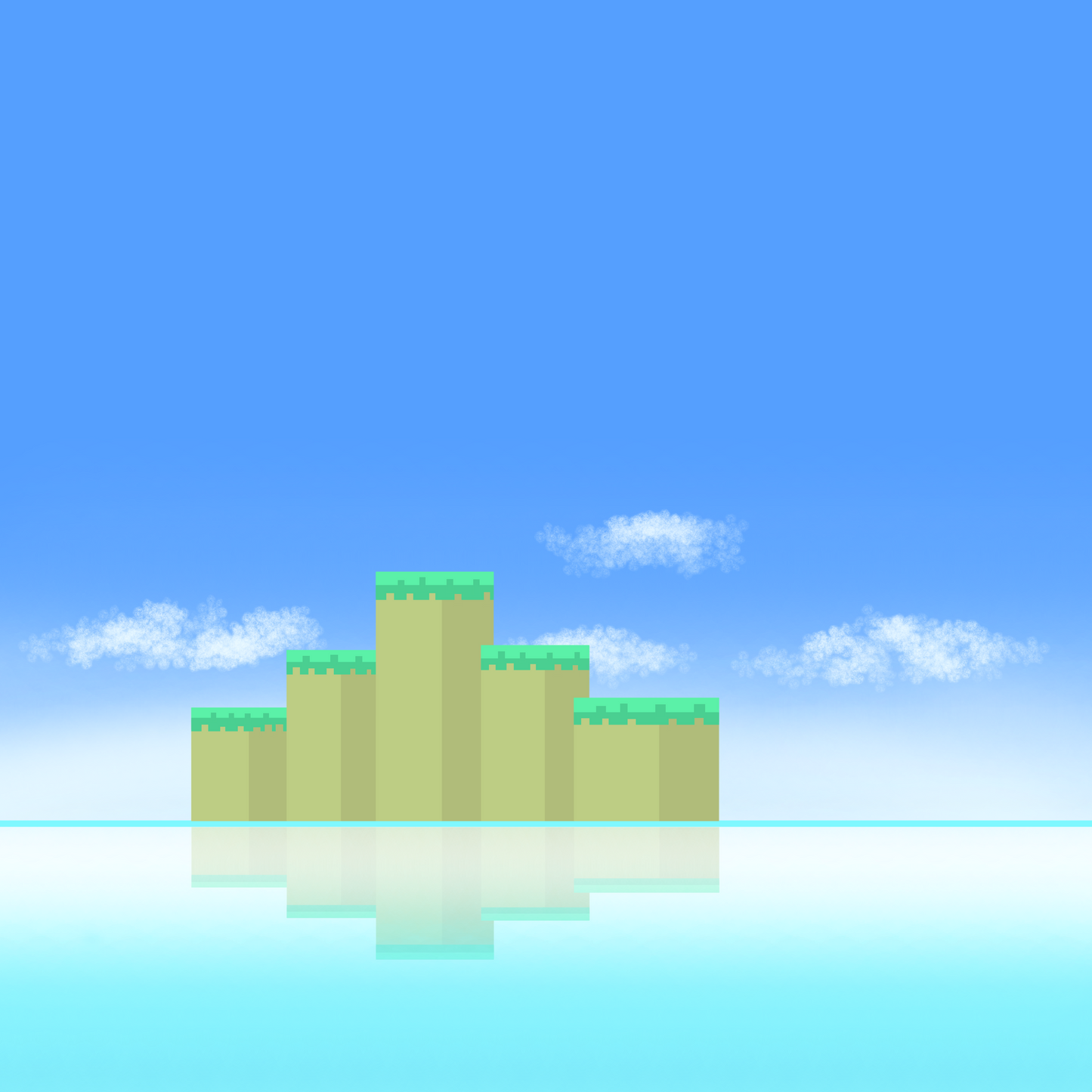 Floating Peak | Geometric Platformer Concept