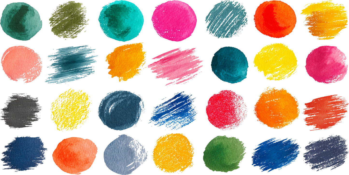 Mixed Media Textured Paint Strokes and Circles