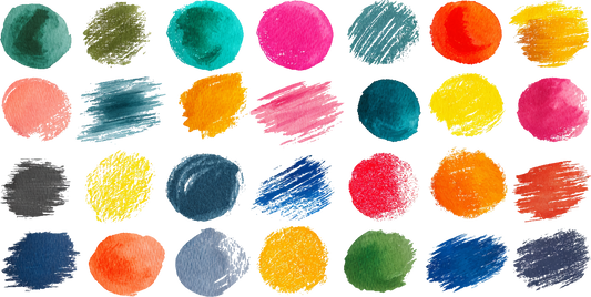 Mixed Media Textured Paint Strokes and Circles