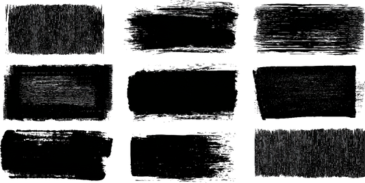 Distressed White Chalk Rectangular Frames on Black
