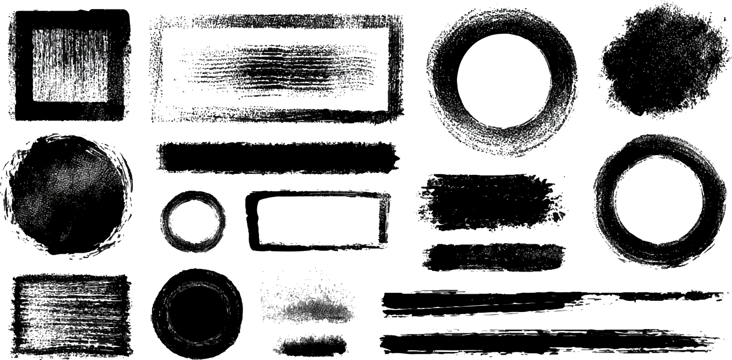 Grungy Chalkboard Style Borders and Graphic Elements