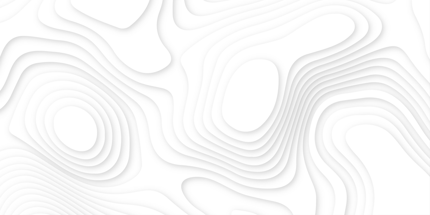 Rounded white relief shapes and contours ripple in soft silence