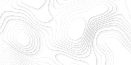 Rounded white relief shapes and contours ripple in soft silence