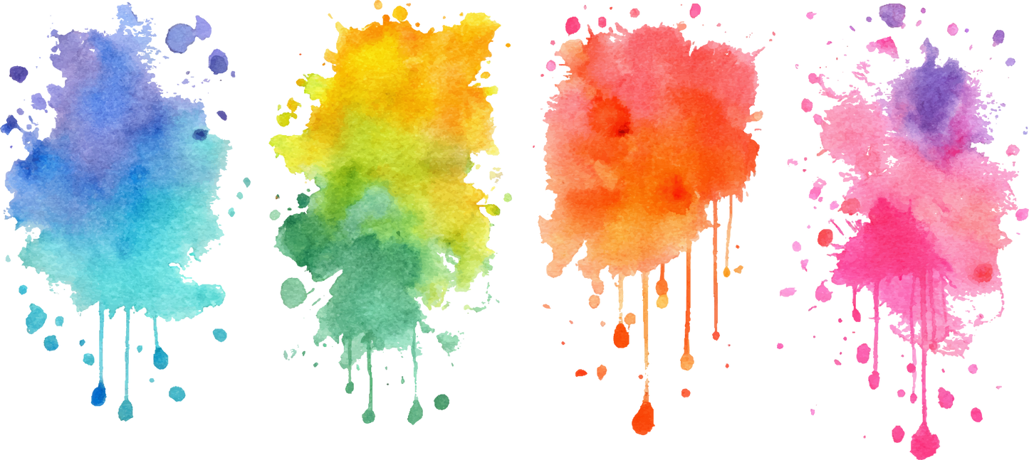 Round Orange and Yellow Gradient Watercolor Textured Shape