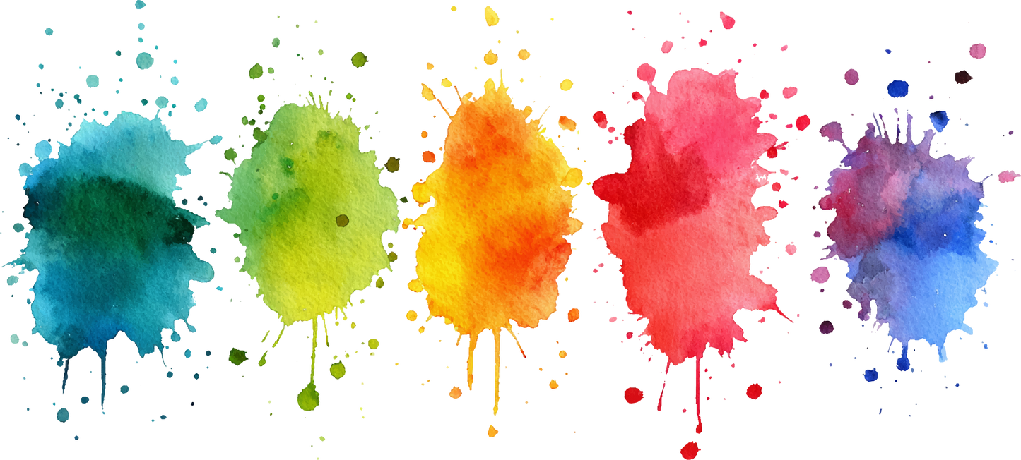 Bright Yellow and Orange Watercolor Splatter Graphic Element