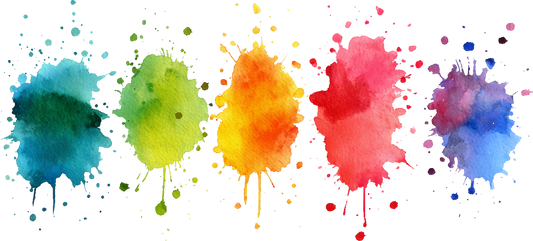 Bright Yellow and Orange Watercolor Splatter Graphic Element